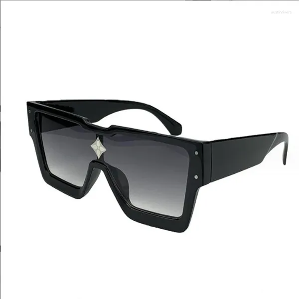 Солнцезащитные очки черные, в большой оправе, цельные для женщин, для отдыха на открытом воздухе, для лица, роскошные очки, универсальные солнцезащитные козырьки для мужчин A