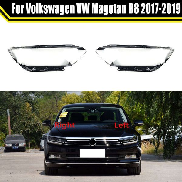 Faróis do carro capa transparente pc farol abajur de vidro escudo para vw magotan b8 2017 2018 2019