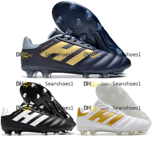 Borsa regalo Scarpe da calcio di qualità Copa Mundial.1 Icon FG Scarpe da calcio per terreno solido Allenamento all'aperto da uomo Tacchetti da calcio comodi in morbida pelle lavorata a maglia Taglia US 6.5-11