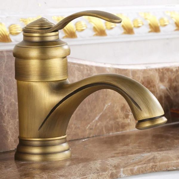 Rubinetti per lavabo da bagno in rame Ampia applicabilità realizzati con miscelatore per lavabo in ottone antico