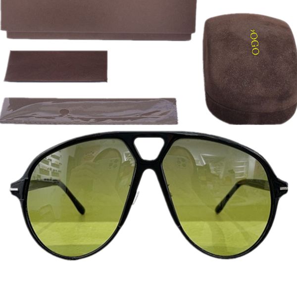 2024 Neues TMFN-Modell Männer Big Pilot-Gradient Sonnenbrille UV400 061 64-13-140lightgewicht Plank Fullrim Einstellbare Nasenpolster für verschreibungspflichtige Brillen Fullset Design Hülle