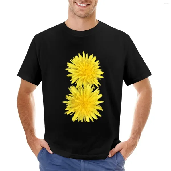 Regatas masculinas flores amarelas camiseta gráfica camisetas anime roupas de verão masculinas manga longa