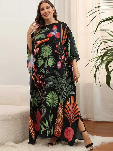 Damen-Badebekleidung, neues Maxikleid, lockeres Strand-Cover-Up, Robe Plage, Strandmode, bedruckt, Kaftan, Pareso, langes Kleid, Badeanzug, Cover-Up, Tuniken für den Strand, YQ231215