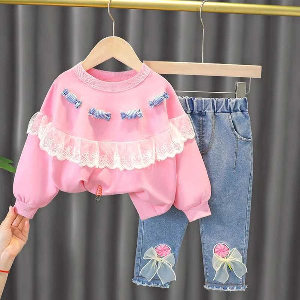 Set di abbigliamento Vestiti per ragazze Autunno Primavera Nuovo stile di moda Materiale in cotone Vestiti per bambini 0-2-3 anni Vestito per 4 bambini Set per bambina