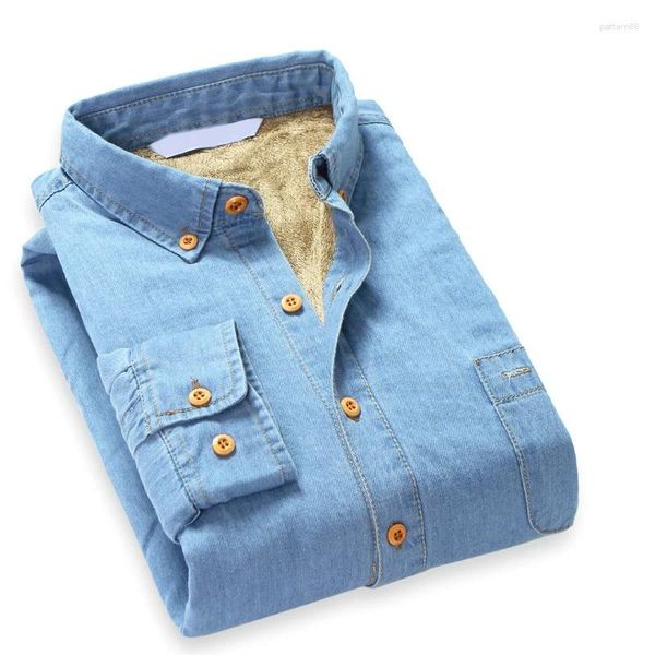 Camicie da uomo per uomini per uomo a manica lunga cotone oversize maschio termico slim fit shirts shirtsbutton shirtsbutton in autunno e inverno