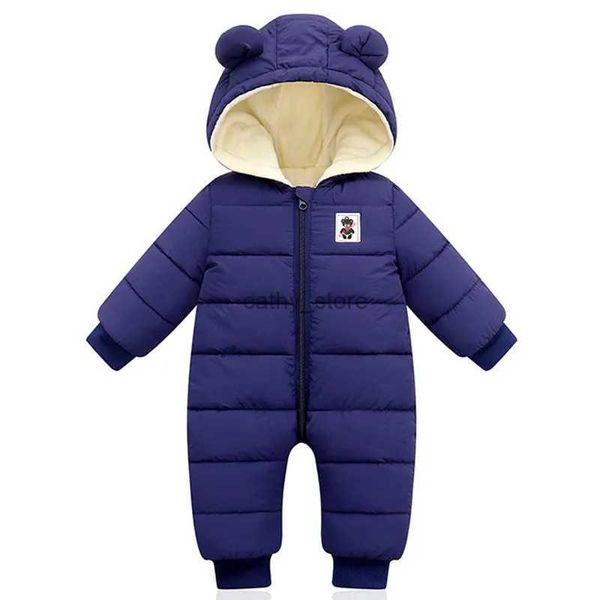 Macacões LZH Bebê Snowsuit Infantil Roupas Recém-nascidas Crianças Macacão de Inverno para Meninos Meninas Romper para Macacões de Bebê Crianças Natal CostumeL231114