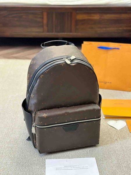 2024 Zaino di design DISCOVERY fiore marrone per zaino da uomo Borsa da viaggio per notebook grande borsa da scuola per studenti di alta qualità