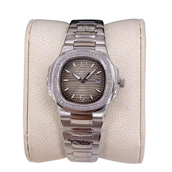 PH32 e PH47 Mulheres Relógios 33mm Movimento de Quartzo Calendário de Aço Inoxidável Relógio Mestre Designer Relógio de Pulso Feminino Diamante Wristwat243b