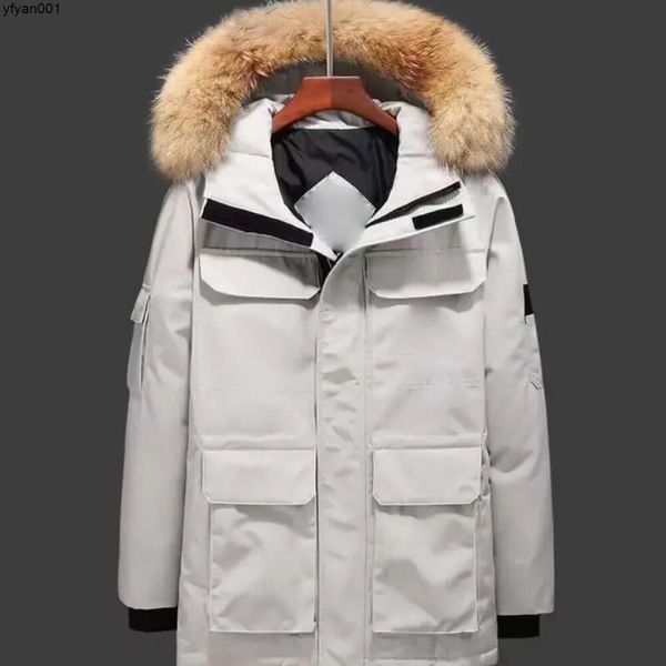 Inverno canadense grosso jaquetas quentes dos homens designer para baixo jaqueta marca das mulheres dos homens bordado streetwear ao ar livre parka casaco e g0av