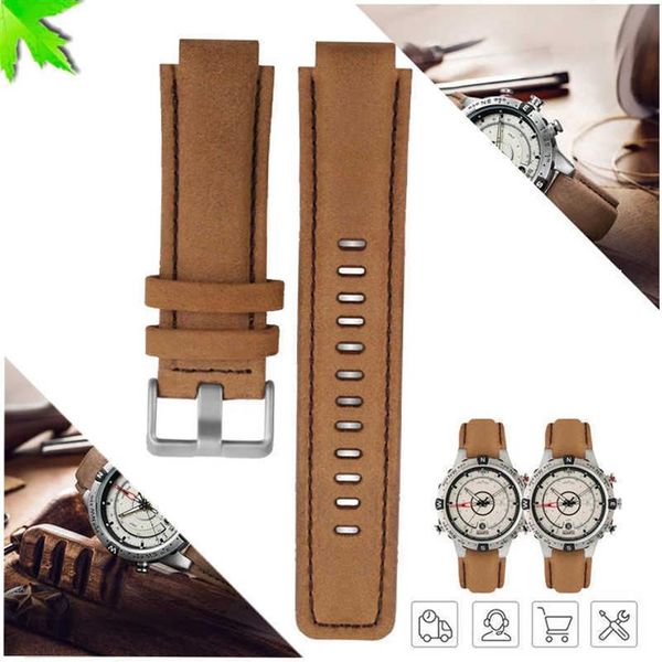 Echtes Leder-Uhrenarmband, Ersatzarmband für Timex Tide T45601 T2n721 T2n720 E-Tide Compass Uhren H0915278q