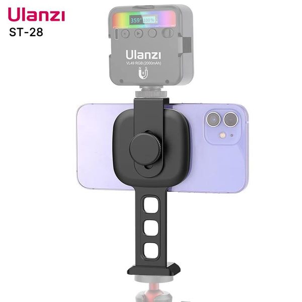 Suportes VIJIM Ulanzi ST28 Magsafe Suporte de montagem de telefone para iPhone12/13 Mini/Pro/Max Montagem de tripé de tiro vertical para microfone de luz de vídeo