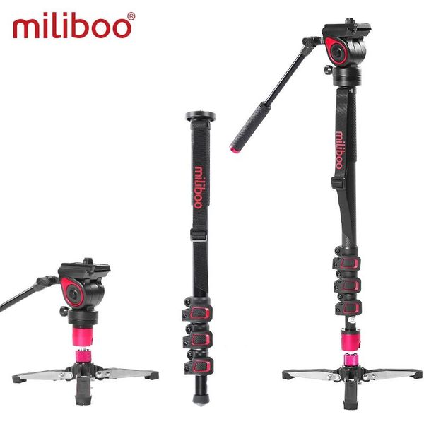 Supporti Miliboo MQA Treppiede monopiede fotografico in lega di alluminio Capacità di carico 4 kg 145 cm Max. Altezza per smartphone con fotocamere DSLR