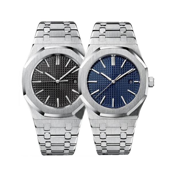 Orologi di lusso orologio meccanico automatico in zaffiro vetro da 42 mm in acciaio inossidabile blu composizione blu solida montre de lUxe super luminosa orologio sportivo impermeabile u1 wat