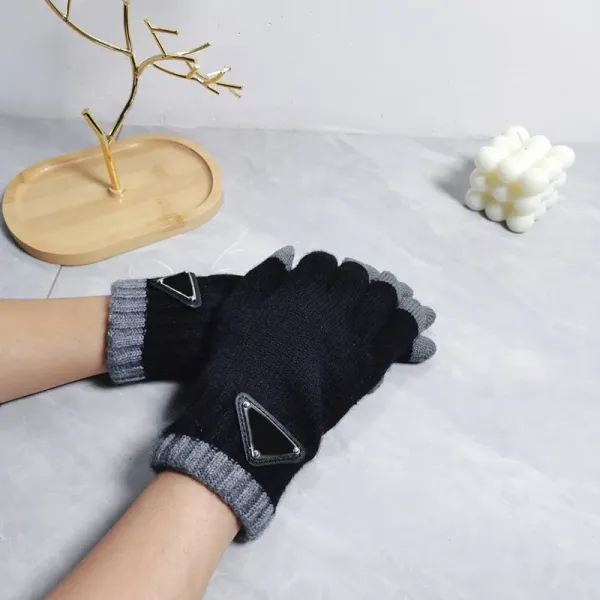 Дизайнерские мужские перчатки теплые пять шерстяных перчаток Пара зимние теплые рукавицы толстые перчатки внутреннего кончика