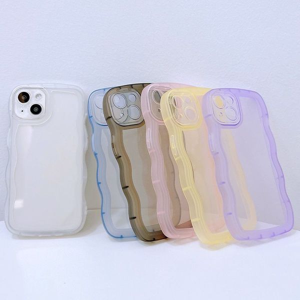 Candy Colors Clear Protect Cases para iPhone 15 14 13 12 11 Pro Max X XS MAX XR Pele de telefone móvel TPU capa protetora capa de pele 300 PCS
