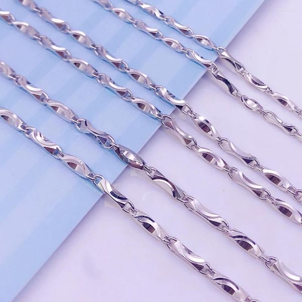 Anhänger PT950 Pure Solid Platinum 950 Halskette Damen 1mm Barren Perlen Link 40-60cmL Geschenk