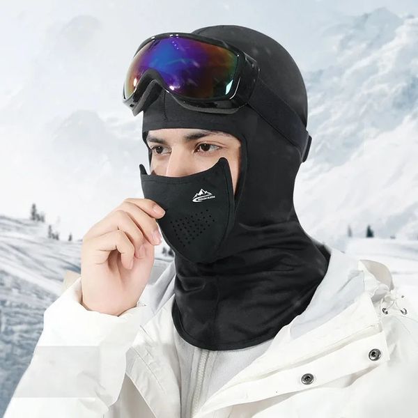 Cappellini da ciclismo Maschere Maschera da sci per uomo Inverno Autunno Magnete Adsorbimento Protezione per il viso Copricapo da neve Caldo traspirante Antivento Snowboard 231215