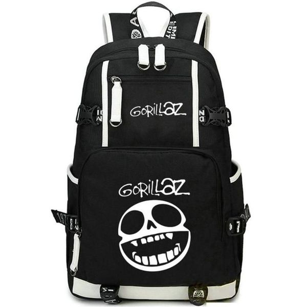 Zaino Gorillaz Demon Days Zaino Rock Band Zainetto Design musicale Zaino Cartella Borsa da scuola Computer Day Pack272H