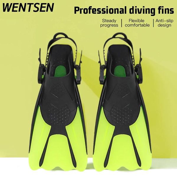 set Adult/kids Diving fins Swimming Flippers Snorkeling Equipment dive Foot Short Swimming Training Flippers
