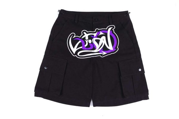 Cargo Haruku Hip Hop Print Übergroße Baggy Gym Sommer Neue Punk Rock Gothic Herren Basketball Shorts Streetwear