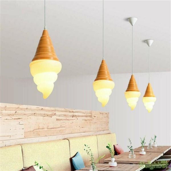 Pendelleuchten Kreative Eistüten Licht Suspension Hängelampe für Schlafzimmer Café Home Decor Dessert Shop Fixture281c