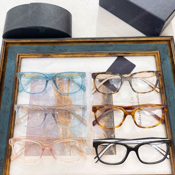 Erkek Gözlük Lüks Gözlükler Tasarımcı Okuma Gözlükleri 1: 1 Model PR 17ZV Asetat Çerçeve İşletme Optik Gözlükleri