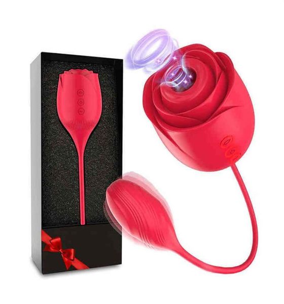 Vibradores NXY femininos massageador de clitóris e vagina Gspot brinquedo sexual rosa vermelha v259p2966080