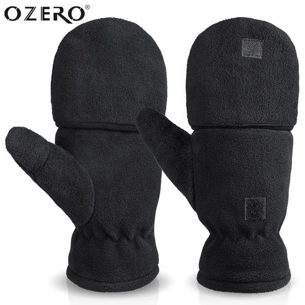 Spor Eldivenleri Ozero Unisex Flip Üst Eldivenler Thinsulate Parmaksız Cabrio Kayak Eldiven Eldivenleri Bisiklete binmek için Sıcak Polar Polar 231216