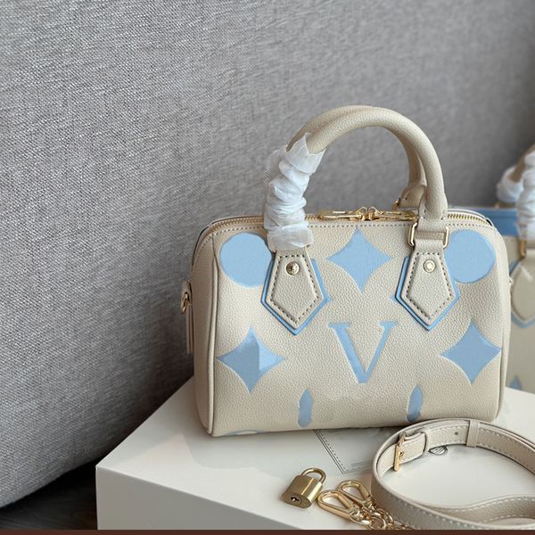 Personalisierte Umhängetaschen für Damen, Designer-Handtasche mit eisblauem Aufdruck, modische Schlossketten, kleine Umhängetaschen, Damen-Kuriertasche, Mini-Tragetaschen, Koffer