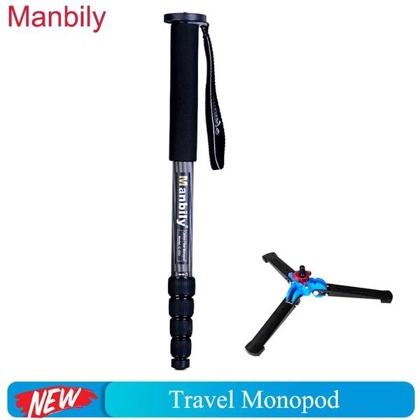 Titulares manbily c333 oem telescópio tubo leve selfie stick stick monopod portátil com mini base de tripé para câmera DSLR