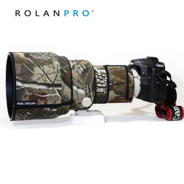 Ternos rolanpro lente roupas de camuflagem capa de chuva para canon ef 200mm f/1.8 l USM lente lente pistolas de manga de proteção