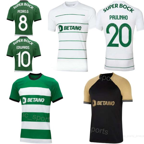 Männer Sporting Club Team CP Lissabon 8 Goncalves Soccer Jersey 11 Santos 26 Diomande 47 Esgaio 5 Morita 9 Gyokoker 20 Paulinho Edwards Fußball -Hemd Kits Uniform 23/24