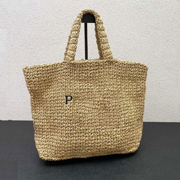 Новая соломенная сумка-тоут, модная повседневная дизайнерская пляжная сумка, сумка из лафита с травой, большая вместительная сумка для отдыха, пляжа, отдыха, сумки на ремне, сумки для покупок
