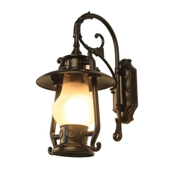 Lampada da parete per corridoio impermeabile per esterni Villa vintage Bottiglia di cherosene in vetro europeo Paesaggio Corridoio Porta Camera da letto Comodino Parete Sco277J