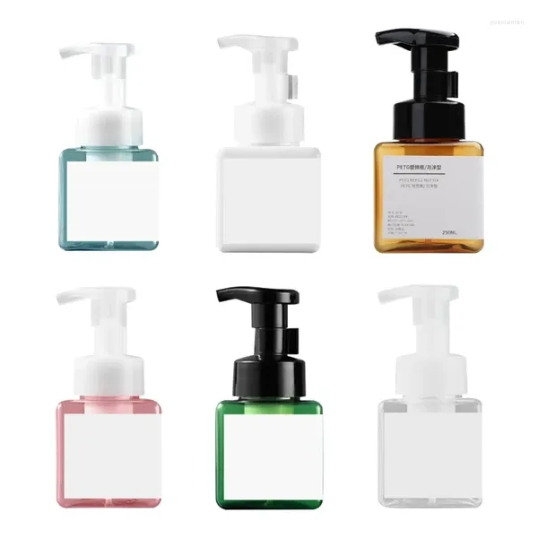 Dispenser di sapone liquido Bottiglia di schiuma portatile 250ml Bottiglie di shampoo vuote per pressa per lozione per il lavaggio del corpo Crema per il viso pulita Bagno T21C