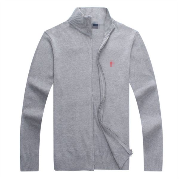 Polo con cerniera tipico maglione da uomo firmato casual business caldo pullover a maniche lunghe a collo alto con ricamo pony casual top autunnale e invernale da uomo