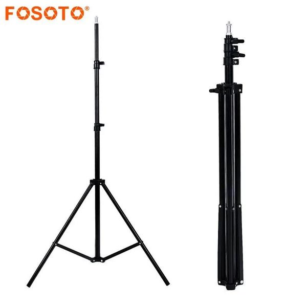 Acessórios fosoto 1.6m tripé suporte de luz softbox guarda-chuva suporte de luz tripé para estúdio fotográfico anel iluminação fotográfica guarda-chuvas flash