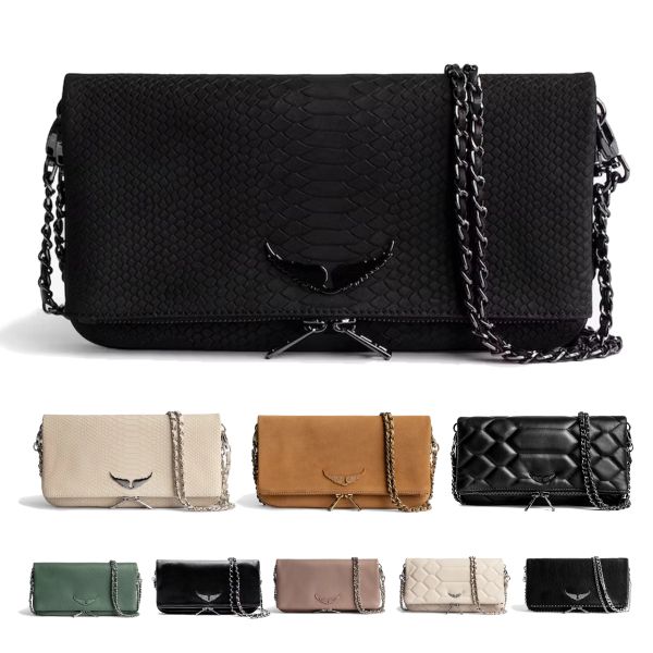 Designer Bag Mulheres Mens Zadig Voltaire Pochette Rock Swing Your Wings Chain Ombro Asa Bolsa Luxurys Bolsa Genuíno Couro Tote Embreagem Crossbody Bags