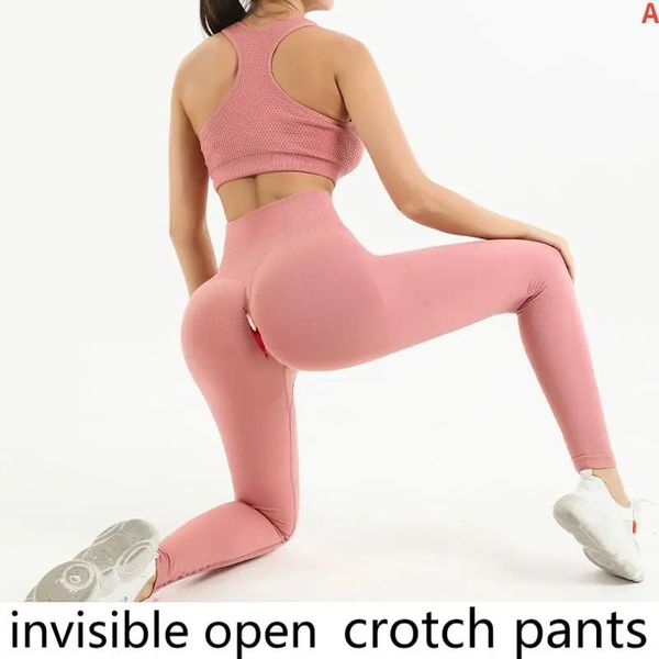 Capris openseat calças femininas pêssego hip esportes treino elástico collants zíper invisível sexy leggings para campo sexo livre natal