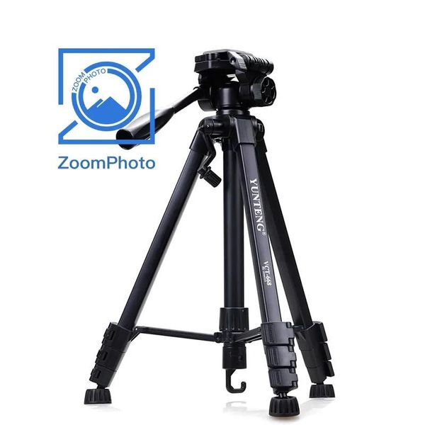 Aksesuarlar Yunteng 668 Profesyonel Alüminyum Tripod Kamera Aksesuarları Canon Nikon Sony SLR DSLR Dijital Kamera için Pan Head ile Stand