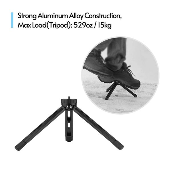 Aksesuarlar Fotoğraf Kamera Tripod Masa Masseri Katlanır Tripod W/ 1/4 Vidalı Montaj Bacak Tasarımı DSLR Kamera Akıllı Telefon LED Işık Dengeleyicisi