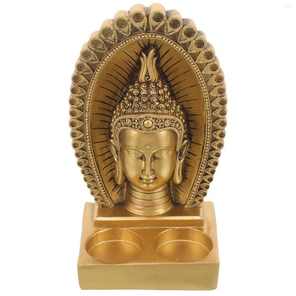 Kerzenhalter Halter für Desktop Buddha Statue Harz Kerzenhalter Home Decor Haushalt Butter Lampe