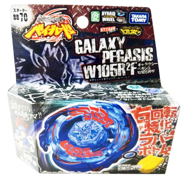 4D Beyblades TOMY BEYBLADE BEYSCOLLECTOR METAL FIGHT FUSION MASTER ORI Galaxy Pegasus / Pegasis W105R2F BB-70 VERSÃO MÉDIA 231215