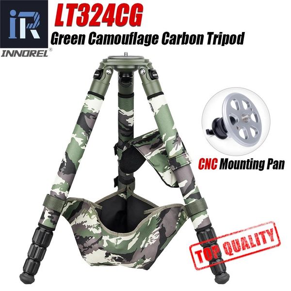 Halter INNOREL LT324CG Camouflage Carbon Fiber Stativ Professionelle Vogelbeobachtung Heavy Duty Stativ für Canon Nikon DSLR Kamera