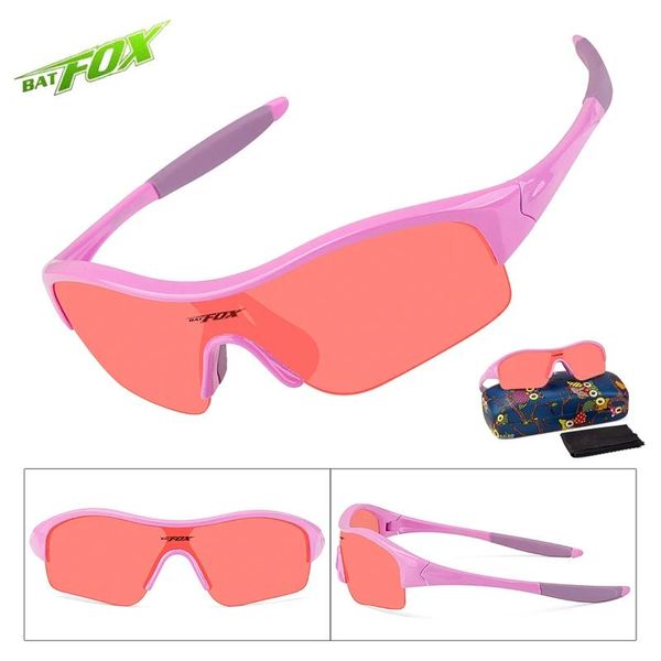 Occhiali BATFOX Occhiali da sole per bambini TR90 UV400 Occhiali da sole da spiaggia di sicurezza in silicone Occhiali da ciclismo per bicicletta per bambini Per ragazze dei ragazzi