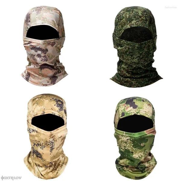 Berets Taktische Militärische Sturmhaube Vollgesichtshalstuch Kopfwärmer Outdoor Jagd Radfahren Wandern Skifahren Army Camo Bandana