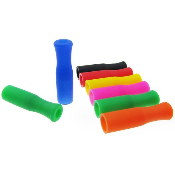 Ecofriendly silicone focinho canudos capa 6mm bocal de calafetagem de silicone proteção dos dentes otário para 6mm canudos de aço inoxidável