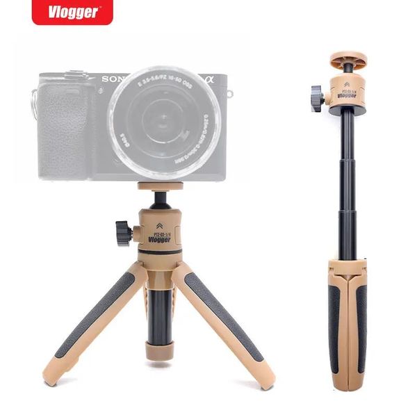 Accessori Vlogger Mini treppiede da tavolo Treppiede telescopico portatile Asta di prolunga Selfie Stick con testa a sfera per telefoni con fotocamere Gopro