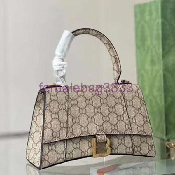 Borsa in vetro Chain A Hour Borse firmate Borse a tracolla Maniglia Borsa da donna Borse a tracolla Borsa tote 34Modelli Borse da donna di lusso 2 dimensioni Modello coccodrillo oro argento