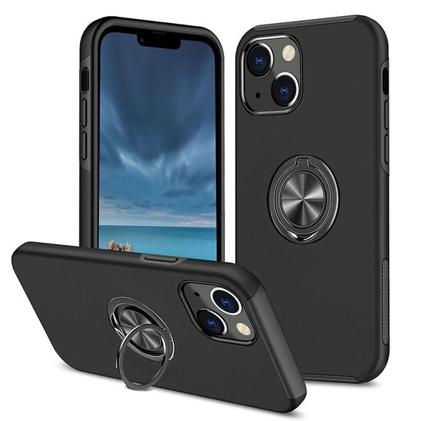 Hybrid Armor Heavy Duty Metallring Kickstand Cases 3 in 1 stoßfeste Halterung Handyhülle für Samsung A14 A24 A34 A54 Handyhülle mit TPU-PC-Rückseite